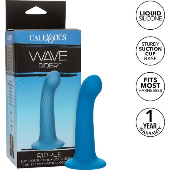 Calexotics WAVE RIDER RIPPLE ANAL PLUG BLUE