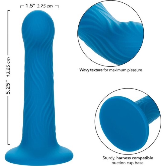 Calexotics WAVE RIDER RIPPLE ANAL PLUG BLUE