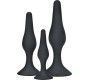 Toyjoy ANAL PLAY CURVY COMPANIONS ANAL PLUG 3 PIECES BLACK
