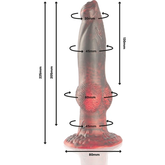 Epic PROMETHEUS DILDO TITAN IN FLAMES RECHARGEABLE REMOTE CONTROL
