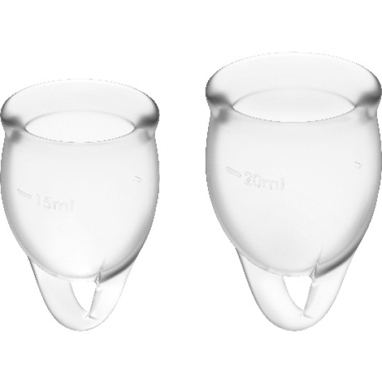 Satisfyer Menstrual Cups SATISFYER - FEEL CONFIDENT MENSTRUAL CUP CLEAR 15 + 20 ML