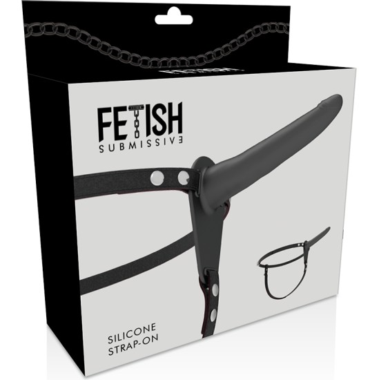 Fetish Submissive Harness BLACK SILICONE 15 CM