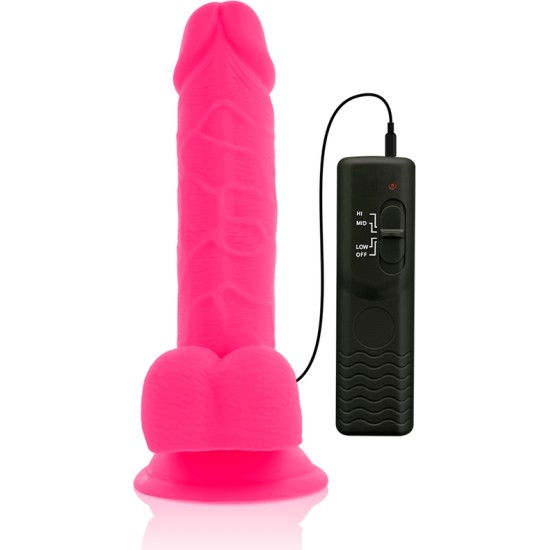 Diversia FLEXIBLE VIBRATING DILDO PINK 20.5 CM -O- 4.2 CM