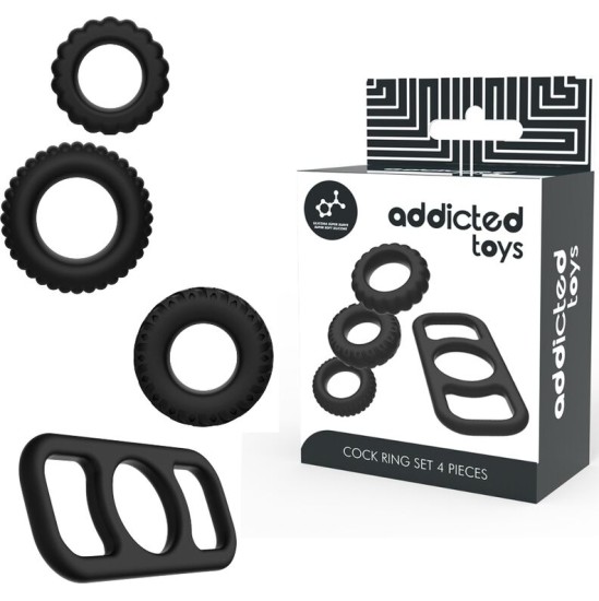 Addicted Toys COCK RING SET 4 PIECES
