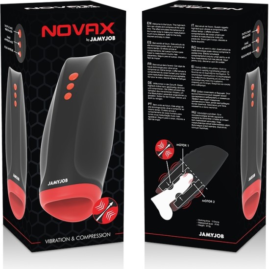 Jamyjob NOVAX MASTURBATOR WITH VIBRATION AND COMPRESSION