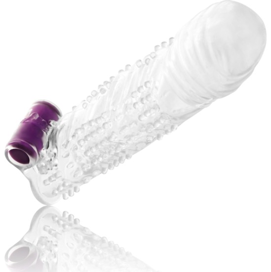 Ohmama TEXTURED PENIS SHEATH WITH VIBRATING BULLET
