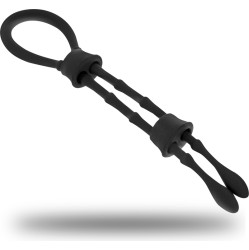 Ohmama Fetish SILICONE CORD-COCK AND TESTICLES RING