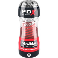 Pdx Elite STROKER VIEWTUBE 2 SPIRAL COMPRESSION TRANSPARENT