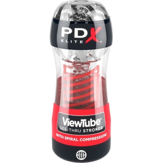 Pdx Elite STROKER VIEWTUBE 2 SPIRAL COMPRESSION TRANSPARENT
