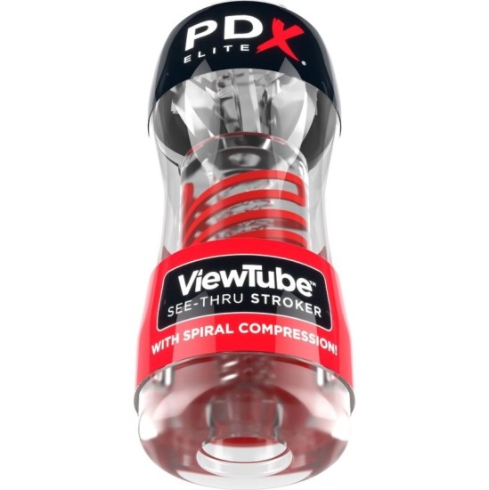 Pdx Elite STROKER VIEWTUBE 2 SPIRAL COMPRESSION TRANSPARENT