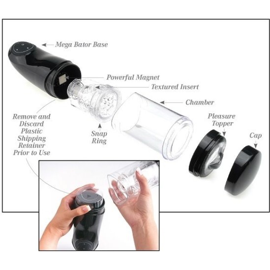 Extreme Toyz PDX MEGA BATOR USB MALE MASTURBATOR ANO BLACK