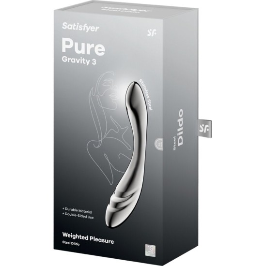 Satisfyer Dildo SATISFYER - PURE GRAVITY 3 STAINLESS STEEL DOUBLE-ENDED DILDO