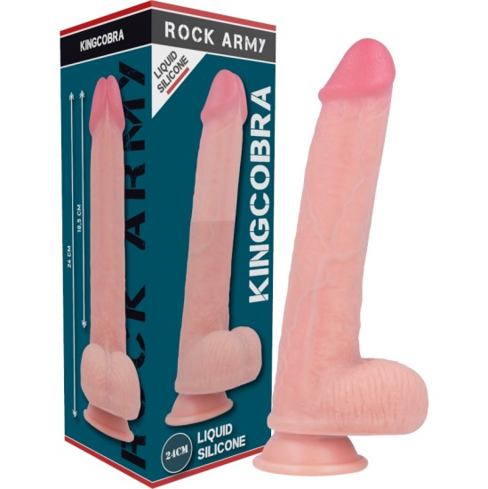 Rock Army ROCKARMY - LIQUID SILICONE PREMIUM KINGCOBRA REALISTIC 24 CM -O- 4.77 CM