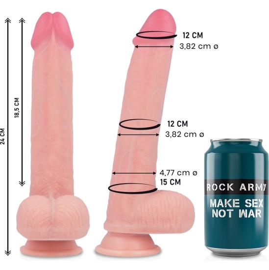 Rock Army ROCKARMY - LIQUID SILICONE PREMIUM KINGCOBRA REALISTIC 24 CM -O- 4.77 CM