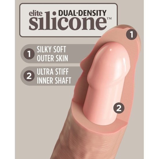 King Cock ELITE REALISTIC SILICONE DILDO 28 CM