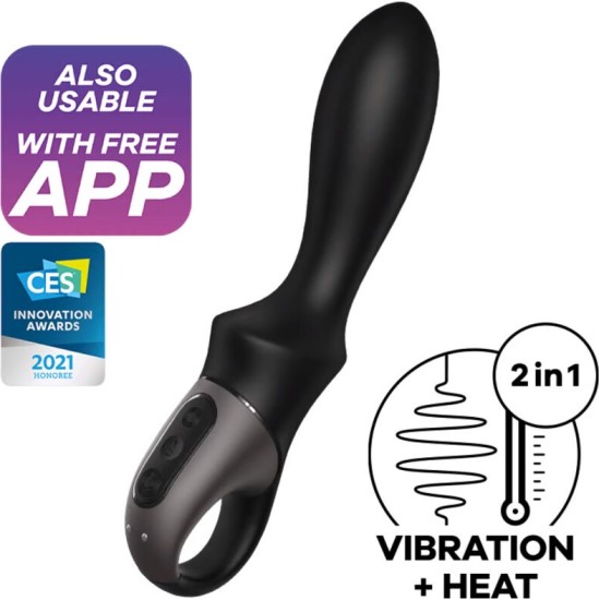 Satisfyer Connect SATISFYER - HEAT CLIMAX ANAL VIBRATOR APP BLACK