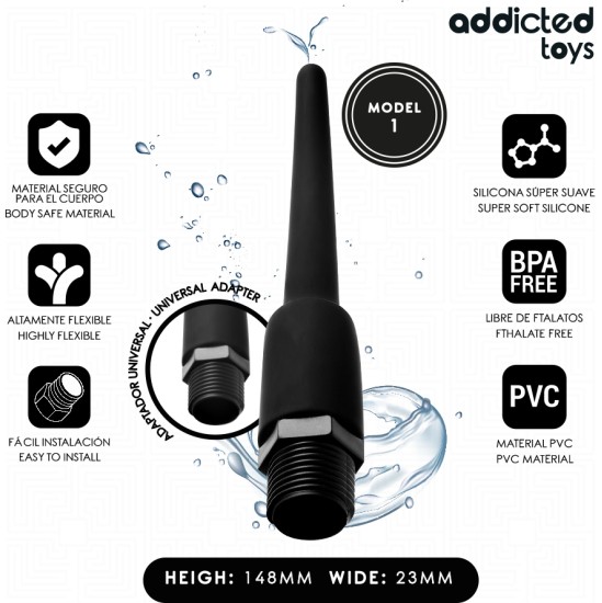Addicted Toys ANAL CLEANER WITH UNIVERSAL ADAPTER MODEL 1