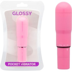 Glossy POCKET VIBRATOR DEEP ROSE