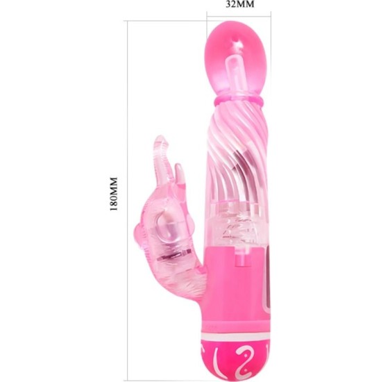 Baile Vibrators BAILE - MULTISPEED VIBRATOR WITH PINK STIMULATOR