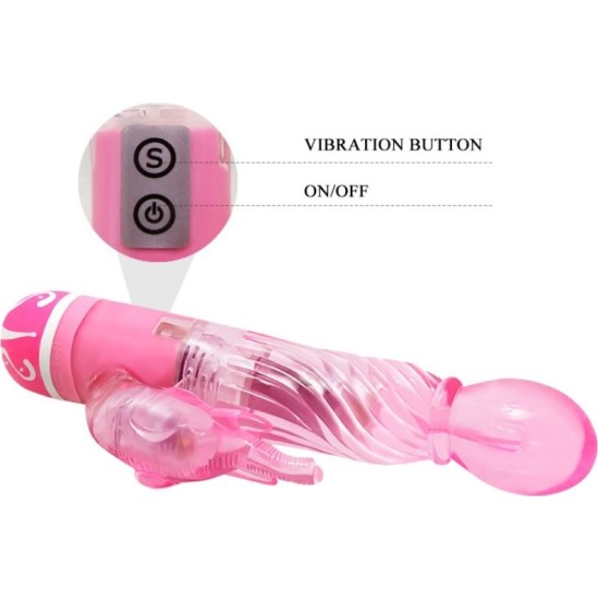 Baile Vibrators BAILE - MULTISPEED VIBRATOR WITH PINK STIMULATOR