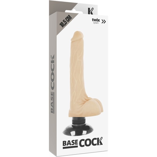 Basecock REALISTIC VIBRATOR 2-1 FLESH 18.5 CM -O- 4 CM