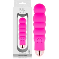 Dolce Vita RECHARGEABLE VIBRATOR SIX PINK 7 SPEEDS