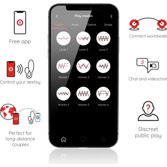 Oninder DENVER VIBRATING EGG BLACK 7 X 2.7 CM FREE APP