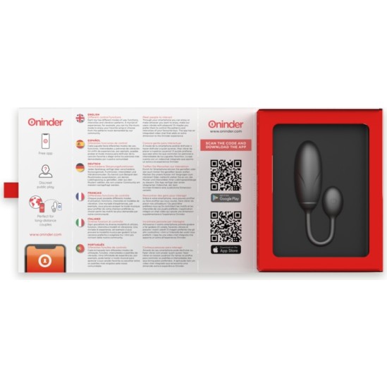 Oninder DENVER VIBRATING EGG BLACK 7 X 2.7 CM FREE APP