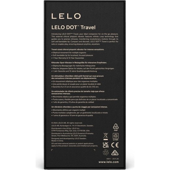 Lelo DOT TRAVEL CLITORIS STIMULATOR PURPLE