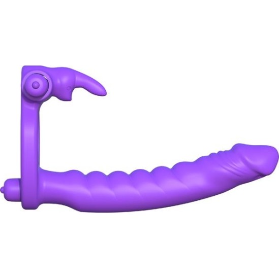 Fantasy C-Ringz Silicone Double Penetrator Rabbit Purple