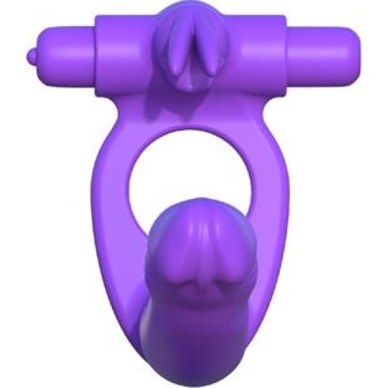 Fantasy C-Ringz Silicone Double Penetrator Rabbit Purple