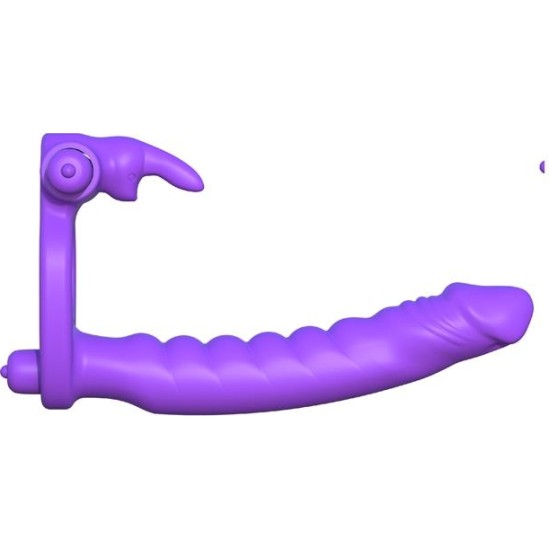 Fantasy C-Ringz Silicone Double Penetrator Rabbit Purple