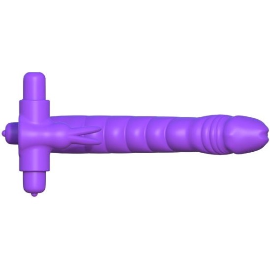 Fantasy C-Ringz Silicone Double Penetrator Rabbit Purple