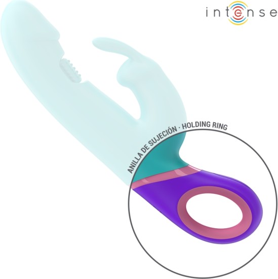 Intense Fun INTENSE - MONICA RABBIT VIBRATOR WITH ROTATING G-SPOT STIMULATOR BLUE