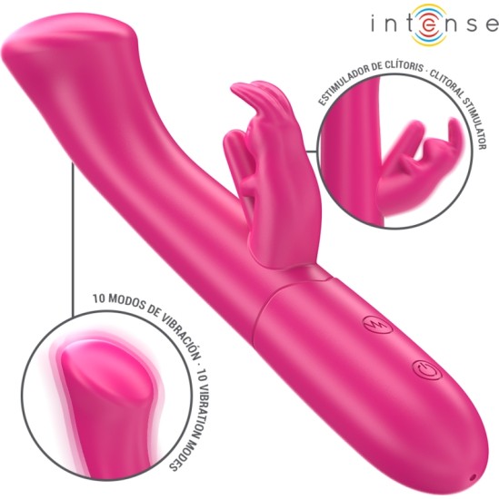 Intense Fun INTENSE - JULIETA RABBIT VIBRATOR 18.6 CM 10 VIBRATIONS PINK
