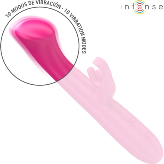 Intense Fun INTENSE - JULIETA RABBIT VIBRATOR 18.6 CM 10 VIBRATIONS PINK