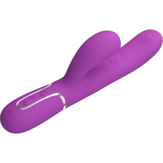 Pretty Love PERLITA 3 IN 1 MULTIFUNCTION RABBIT VIBRATOR PURPLE