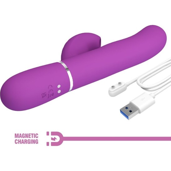 Pretty Love PERLITA 3 IN 1 MULTIFUNCTION RABBIT VIBRATOR PURPLE