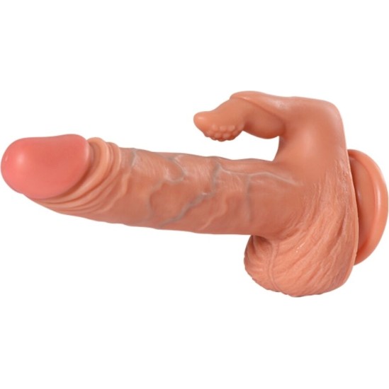 Shequ JULIAN DILDO AND CLITORIS STIMULATOR WITH VIBRATION AND REMOTE CONTROL 16 CM