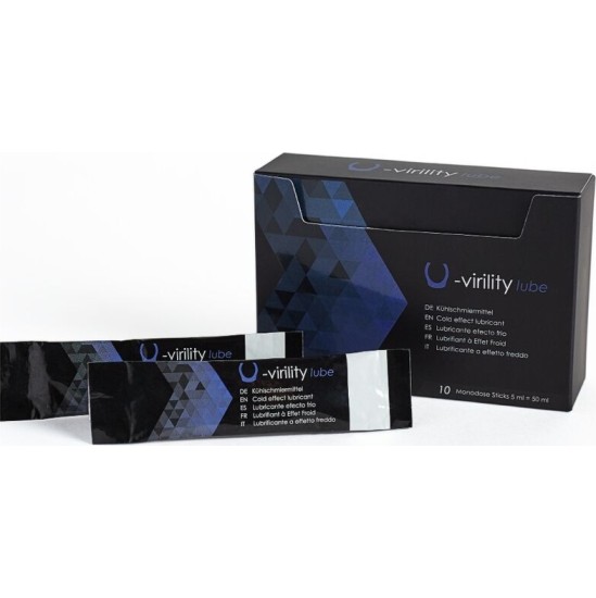 500Cosmetics 500 COSMETICS - U-VIRILITY LUBE COLD EFFECT LUBRICANT 10 X 5 ML