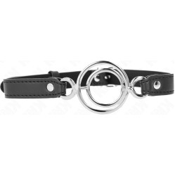 Kink Collar & Gag KINK - GAG WITH MULTIPLE O-RINGS 5 CM BLACK 63 X 2.5 CM