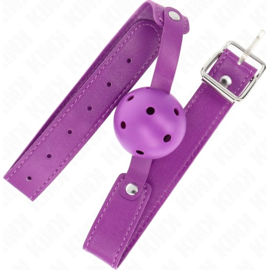 Kink Collar & Gag KINK - PURPLE BREATHABLE BALL 4.5 CMGAG 65 x 2.5 CM