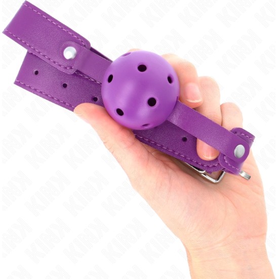 Kink Collar & Gag KINK - PURPLE BREATHABLE BALL 4.5 CMGAG 65 x 2.5 CM