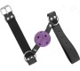 Kink Collar & Gag KINK - BREATHABLE BALL 4 CM GAG WITH DOUBLE RIVET PURPLE 62.5 x 2.5 CM ADJUSTABLE 42-58 CM
