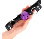 Kink Collar & Gag KINK - BREATHABLE BALL 4 CM GAG WITH DOUBLE RIVET PURPLE 62.5 x 2.5 CM ADJUSTABLE 42-58 CM