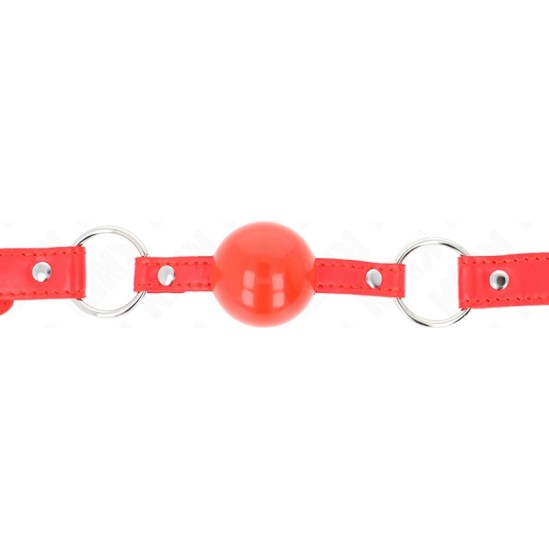 Kink Collar & Gag KINK - TPE BALL 4 CM GAG WITH ROJO LOCK 60 x 2 CM