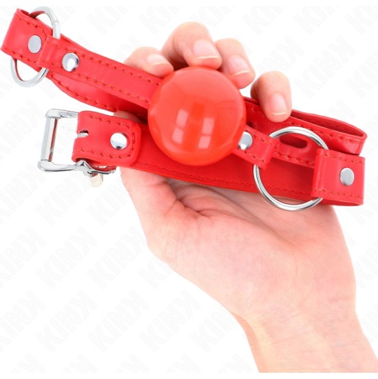 Kink Collar & Gag KINK - TPE BALL 4 CM GAG WITH ROJO LOCK 60 x 2 CM