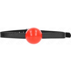 Kink Collar & Gag KINK - RED SINGLE SOLID BALL 4 CM GAG 65 x 1.5 CM