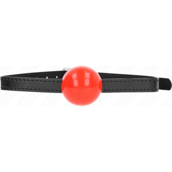 Kink Collar & Gag KINK - RED SINGLE SOLID BALL 4 CM GAG 65 x 1.5 CM