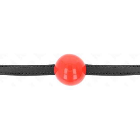 Kink Collar & Gag KINK - RED SINGLE SOLID BALL 4 CM GAG 65 x 1.5 CM